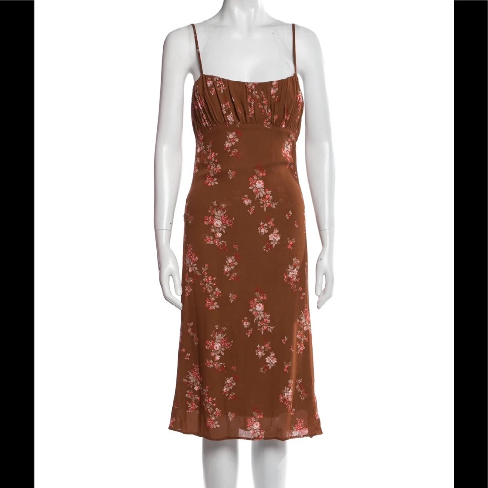Reformation floral print midi dress